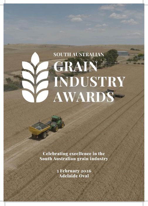 Cover of the 2025–26 SA Grain Industry Awards booklet